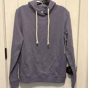 Pact Unisex Granite One For All Hoodie Size Small Purple Fleece Lined NWT
